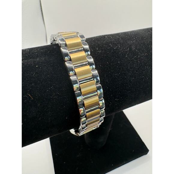 Coach Women Watch Silver Barrel Tank Crystal Side Bezel Two-Tone Bracelet Silver main image 7